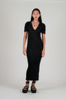NIN STUDIO APHRODITE DRESS SS25 BLACK SHINE - 1