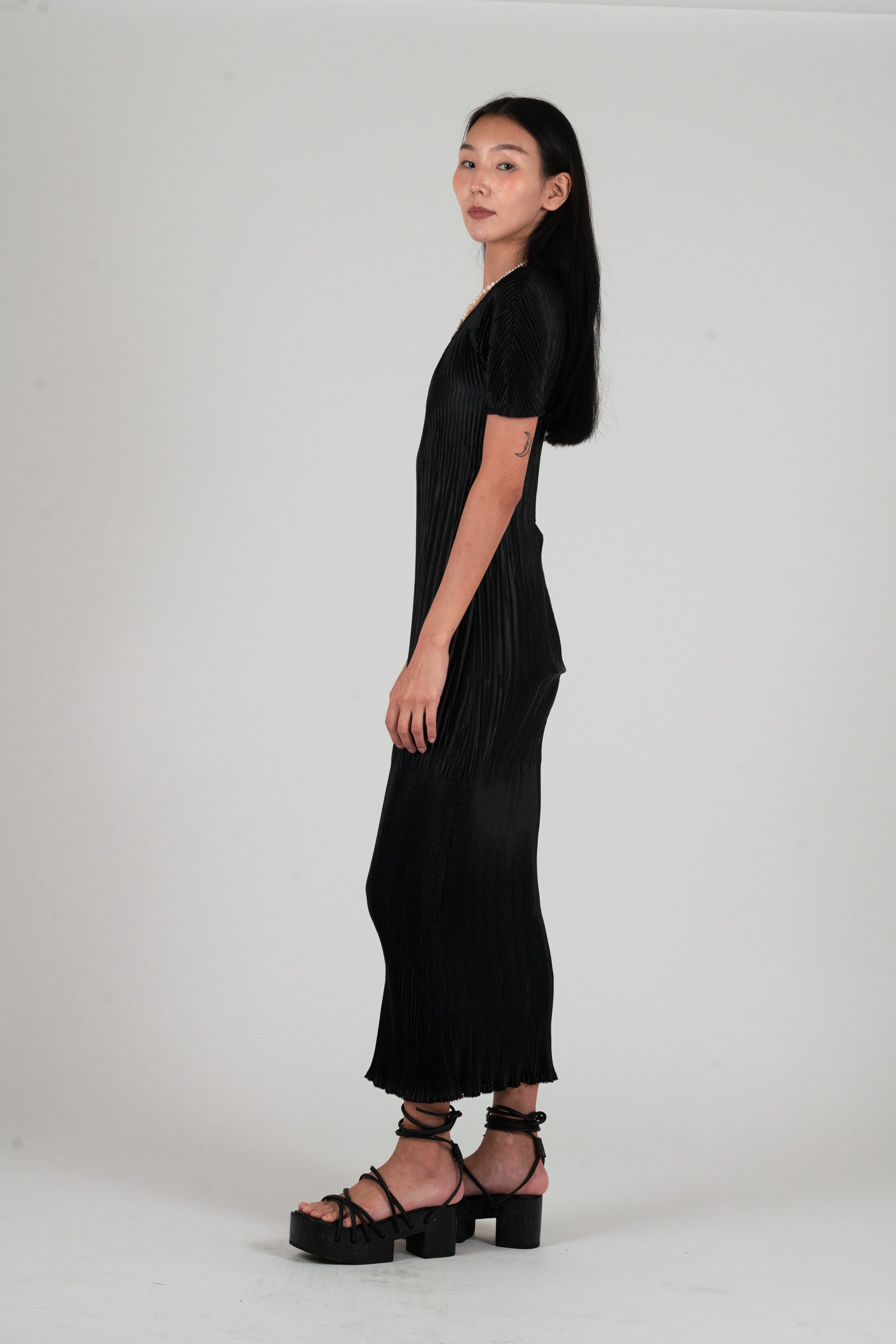 NIN STUDIO APHRODITE DRESS SS25 BLACK SHINE - 2