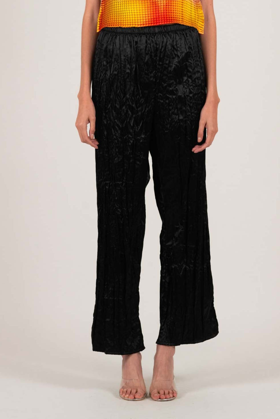 NIN STUDIO CRINKLE PANT SS25 BLACK 1