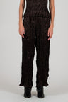NIN STUDIO CRINKLE PANT SS25 BROWN 1