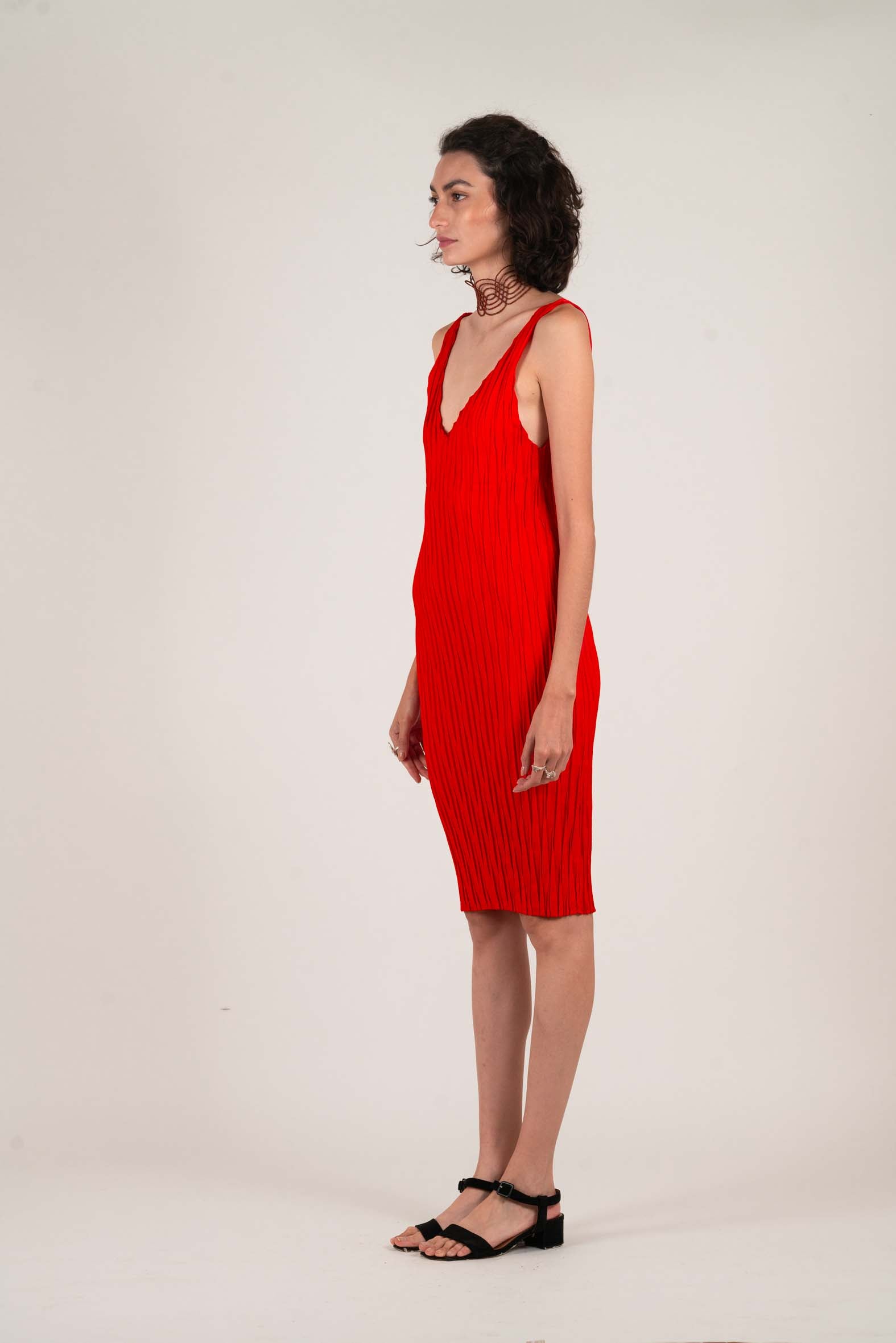 NIN STUDIO FLOATING DRESS RED 2