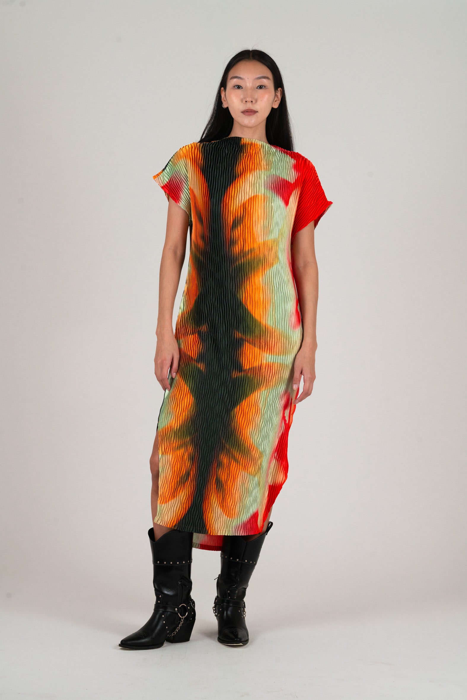 NIN STUDIO ORB DRESS RAINBOW SERPENT 1