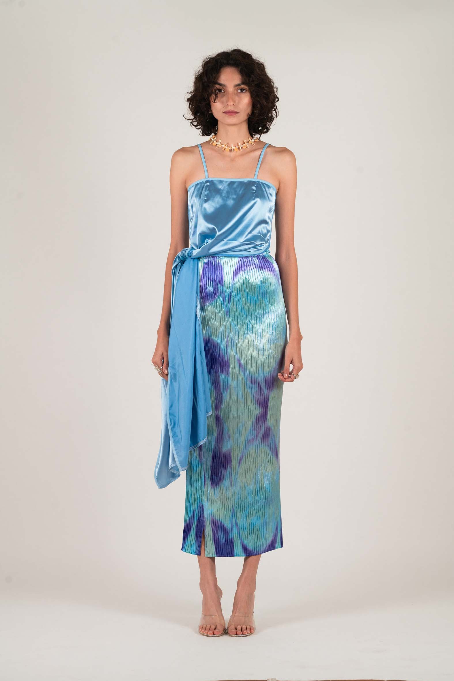 NIN STUDIO OVER DRESS BLUE SHINE 1