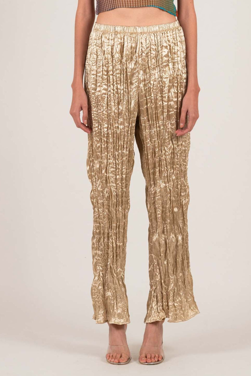 NIN STUDIO PLEAT TANK SINGLET SS24 GRADIENT SHEER 1