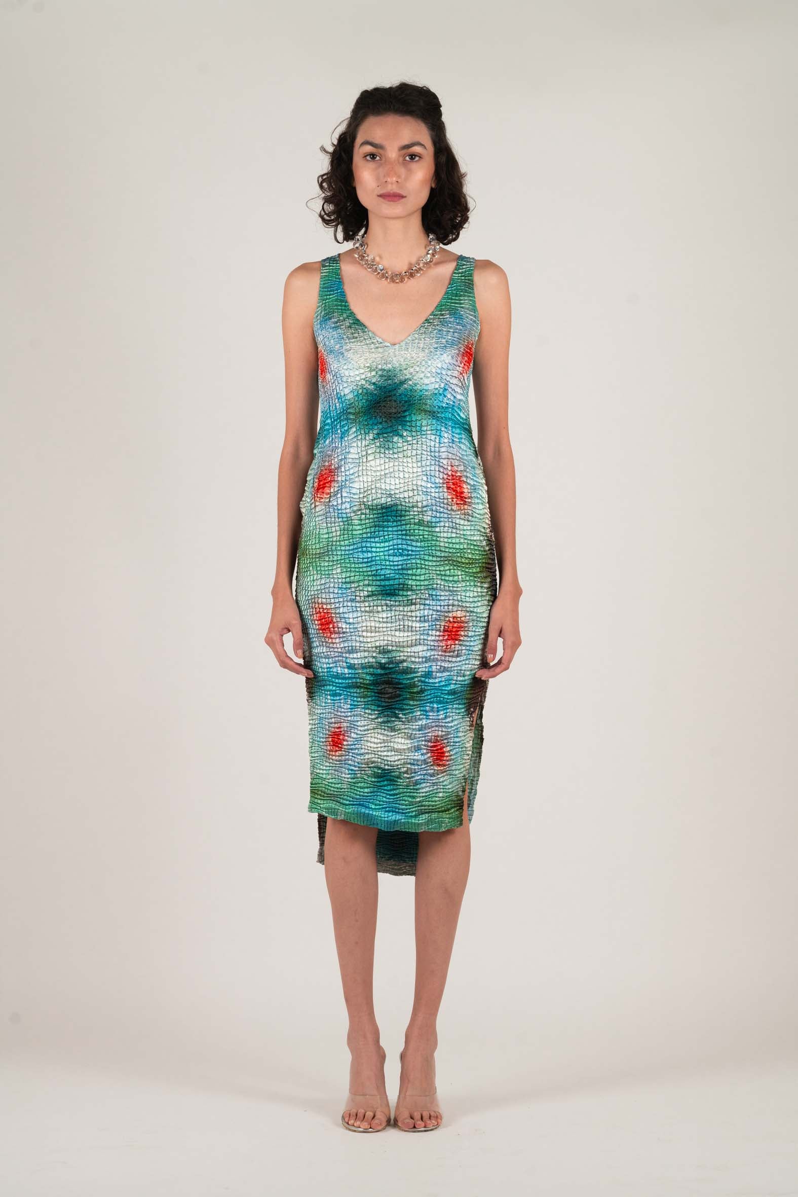 NIN STUDIO SKIN DRESS SS25 PRINTED URCHIN ANGEL 1