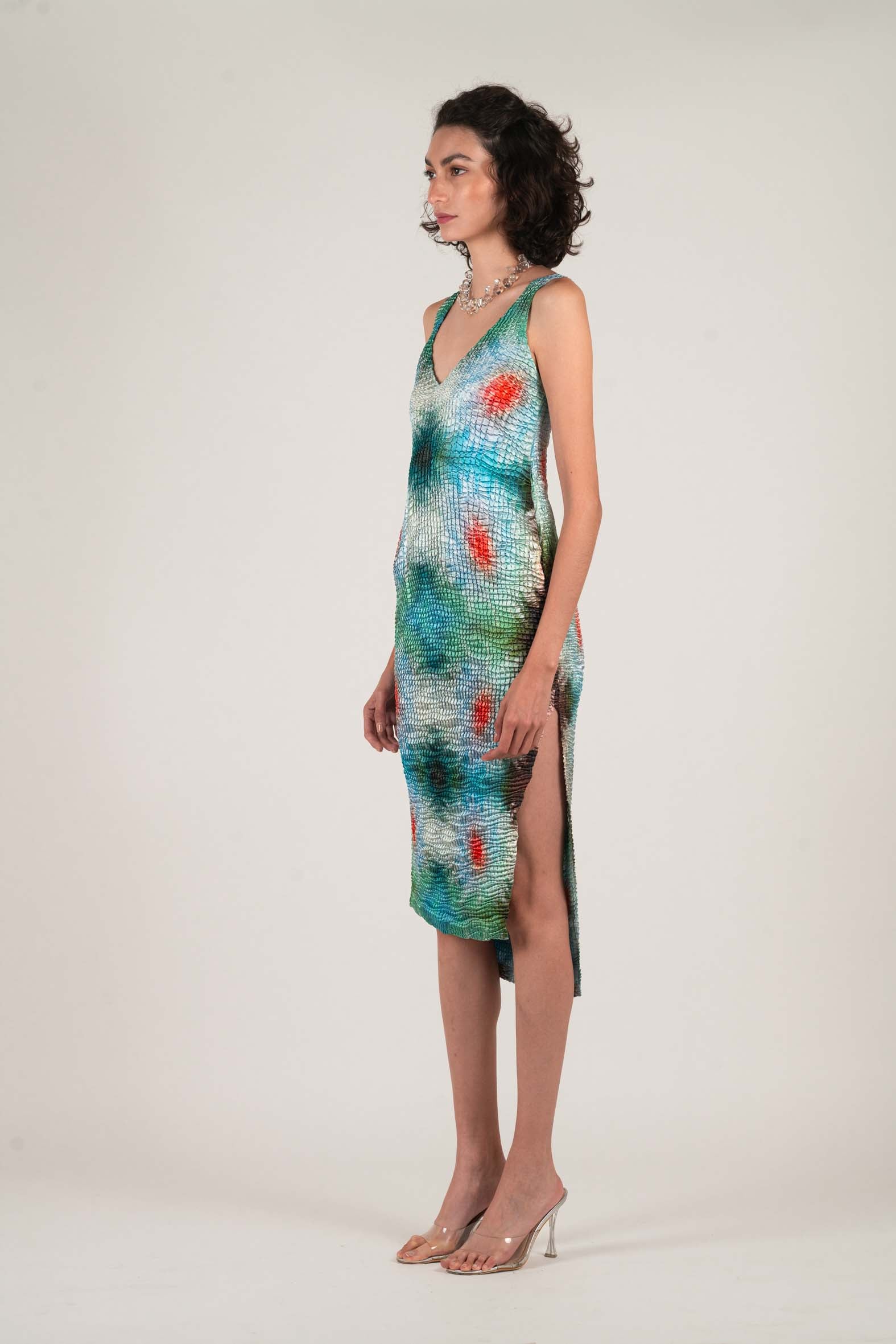 NIN STUDIO SKIN DRESS SS25 PRINTED URCHIN ANGEL 2