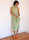 NIN STUDIO WAVE TANK DRESS SS24 LIGHT GREEN 1