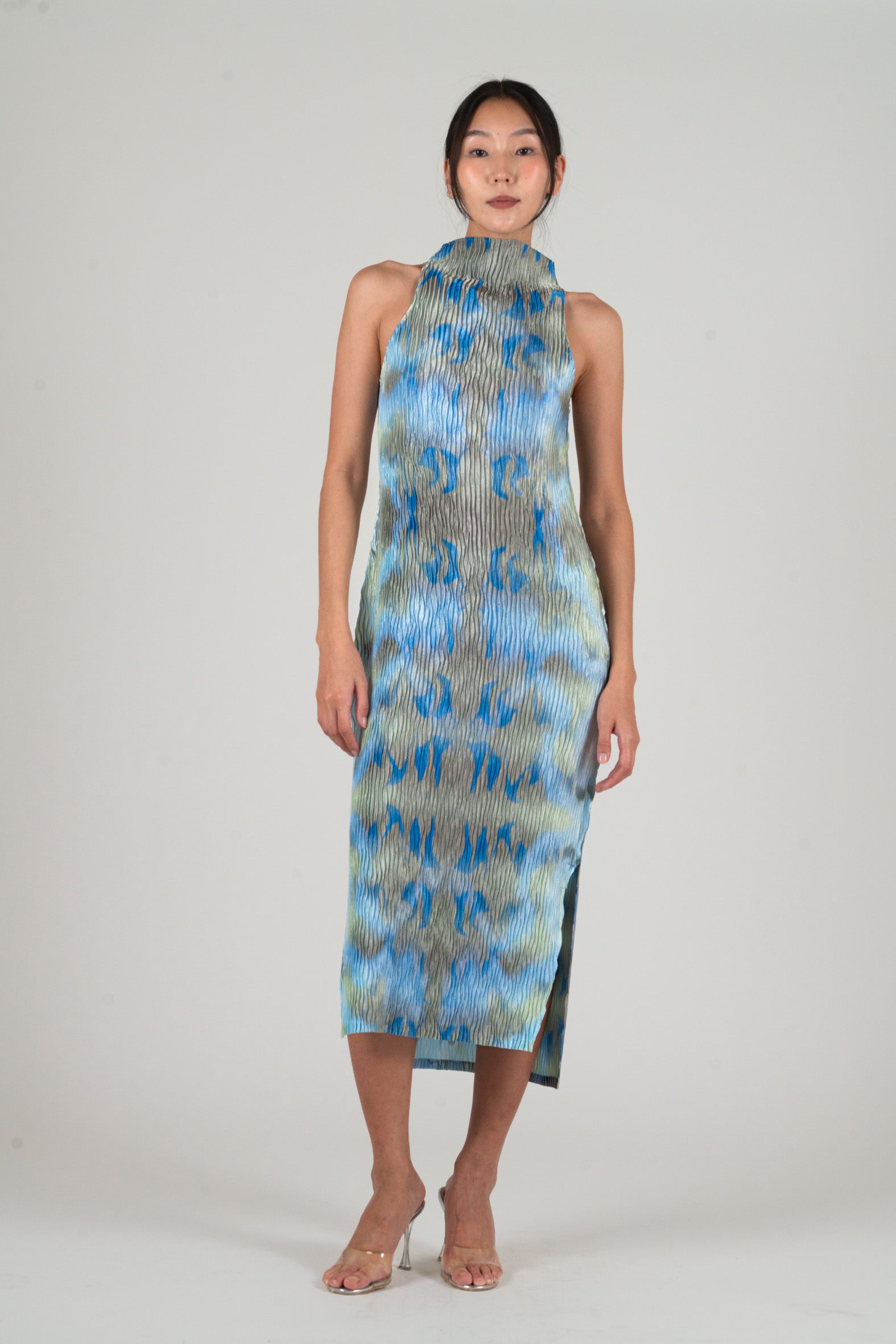 NIN STUDIO WAVE TANK DRESS SS25 DRAGON SMOKE 1