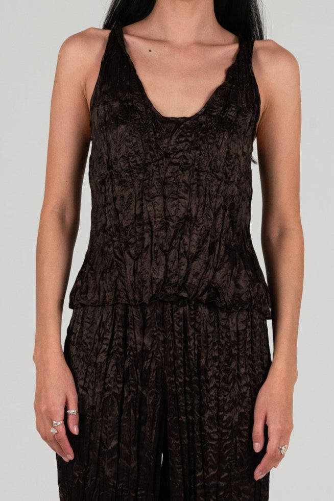 NIN STUDIO ARIADNE TOP FW24 BROWN - 4