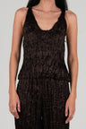 NIN STUDIO ARIADNE TOP FW24 BROWN - 4