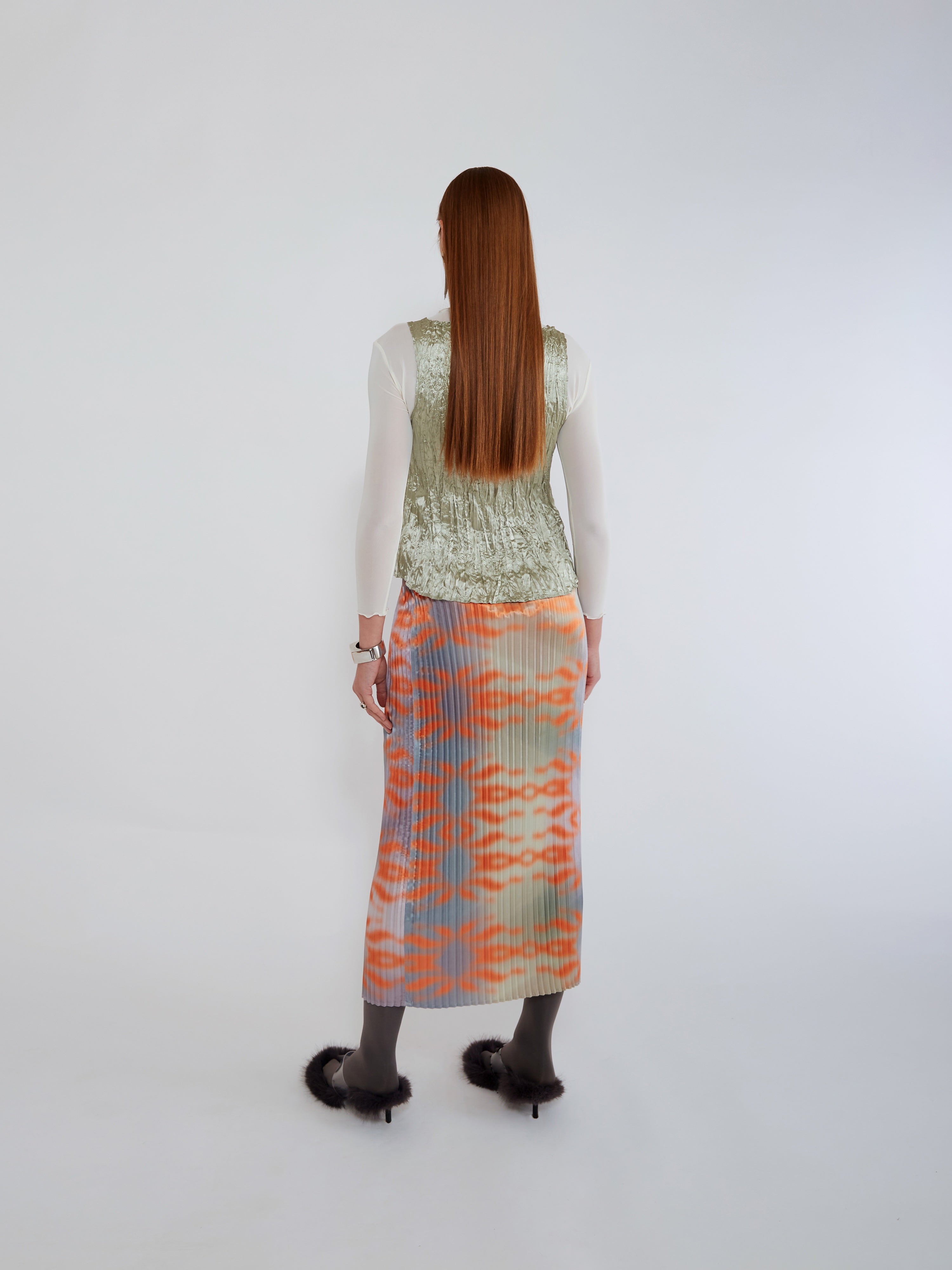 NIN STUDIO ARIADNE TOP FW24 GREEN - 1