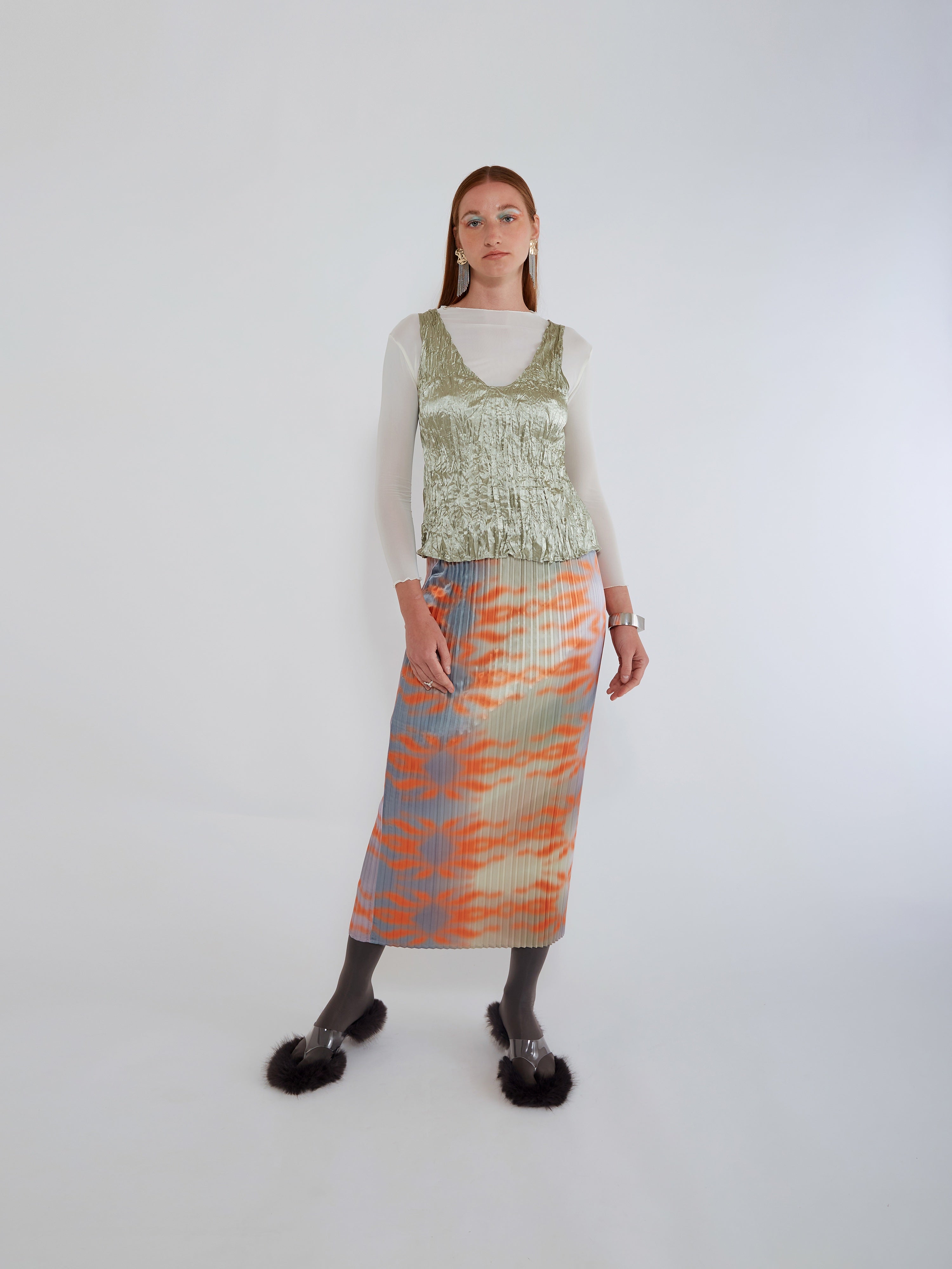 NIN STUDIO ARIADNE TOP FW24 GREEN - 2