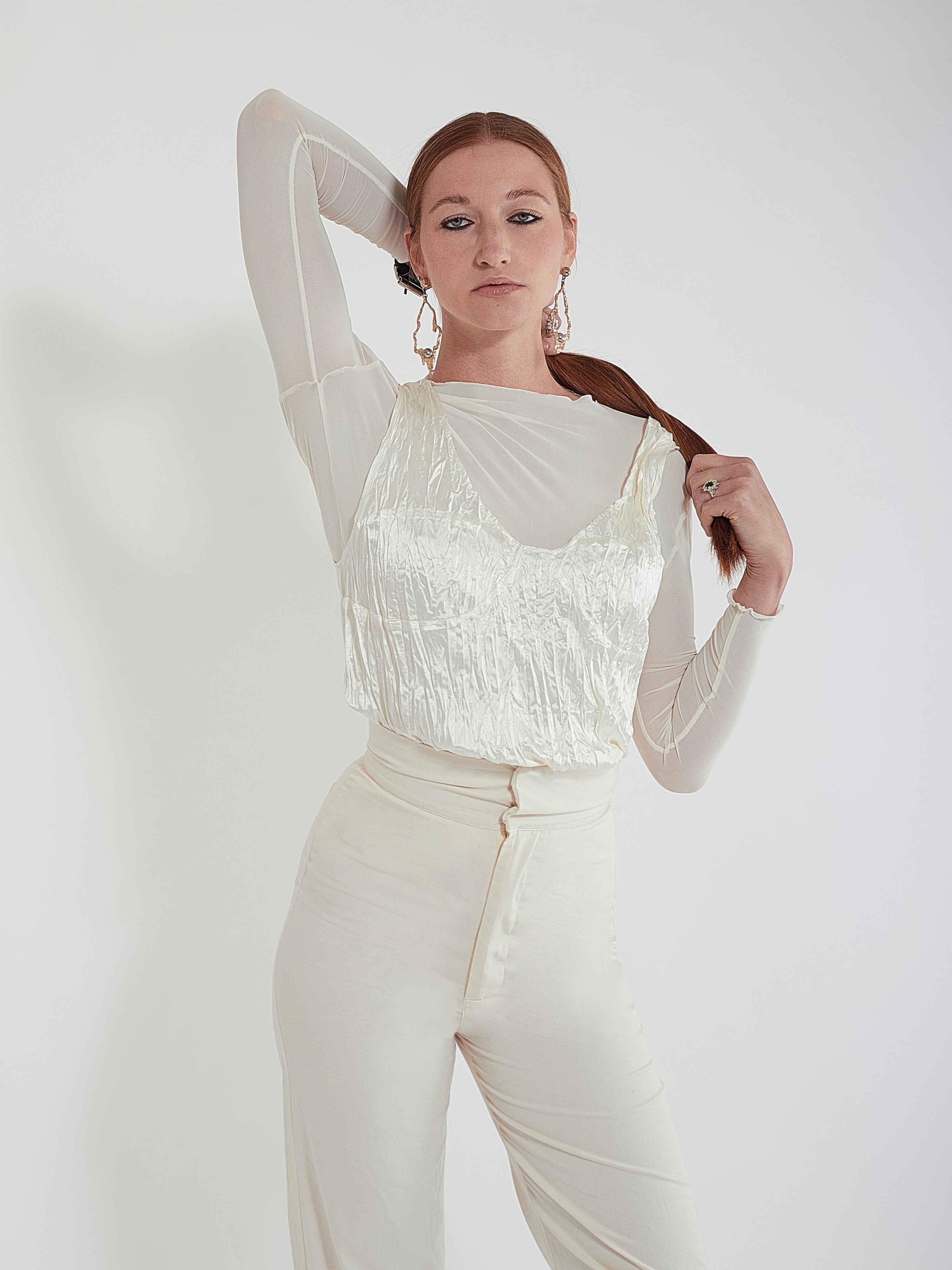 NIN STUDIO ARIADNE TOP FW24 PEARL - 2