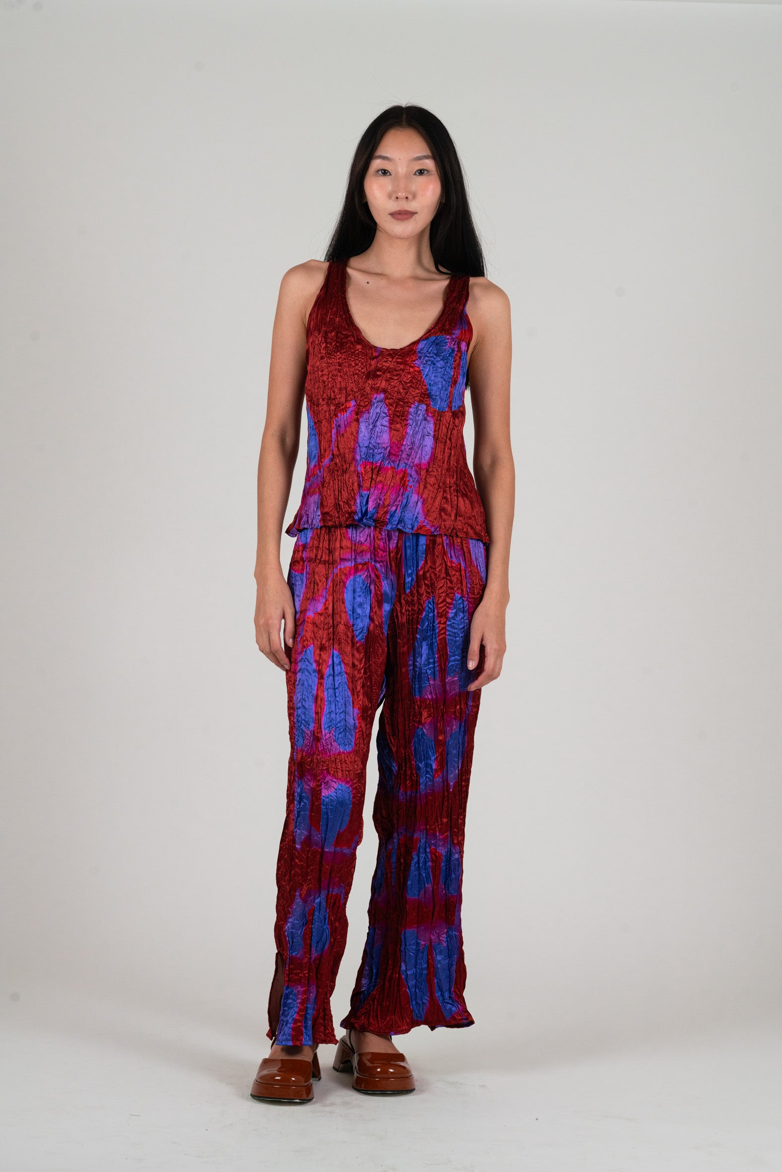 NIN STUDIO CRINKLE PANT SS25 VIOLET LABIA 1