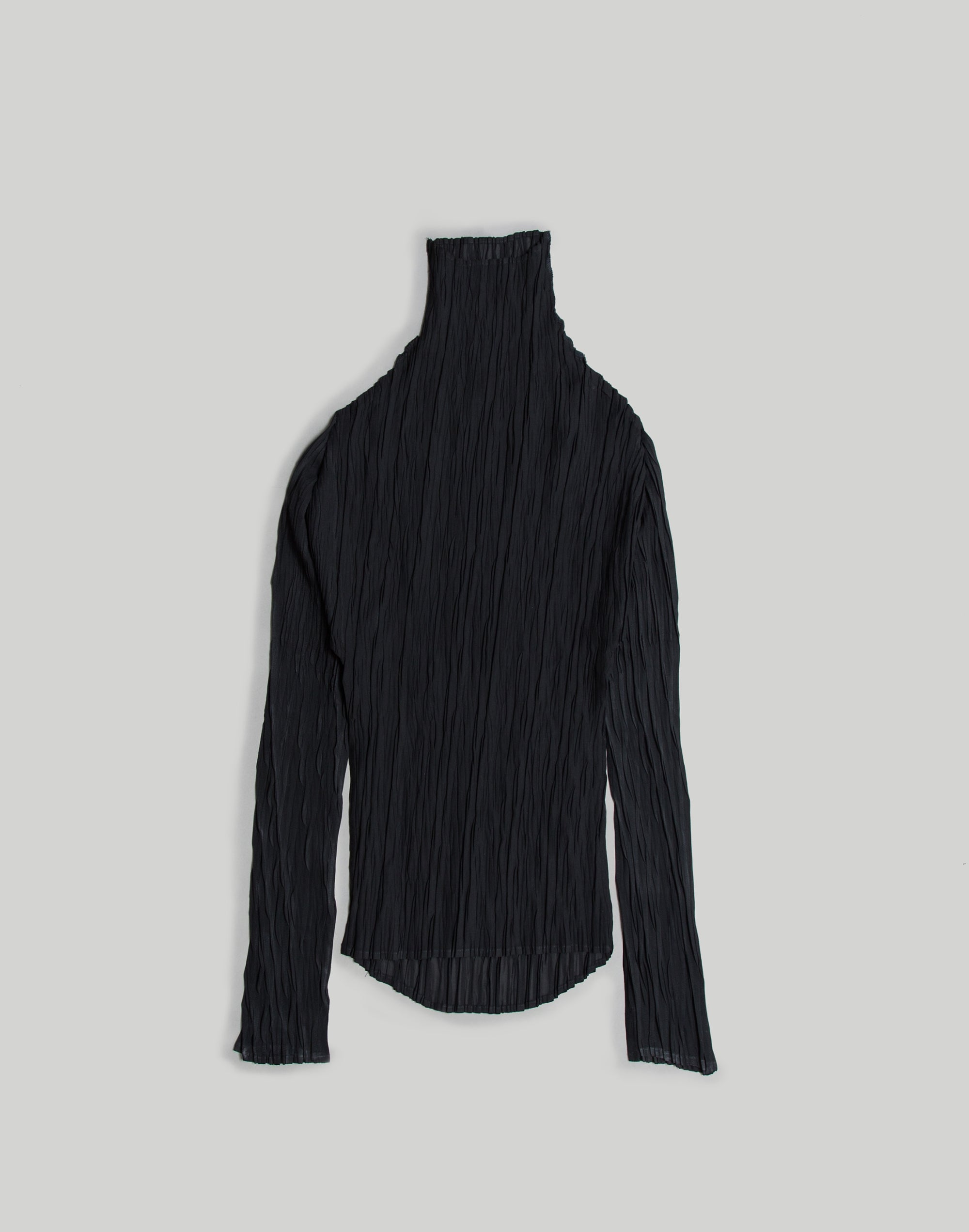 NIN STUDIO EROSION TURTLENECK BLACK CHIFFON 1