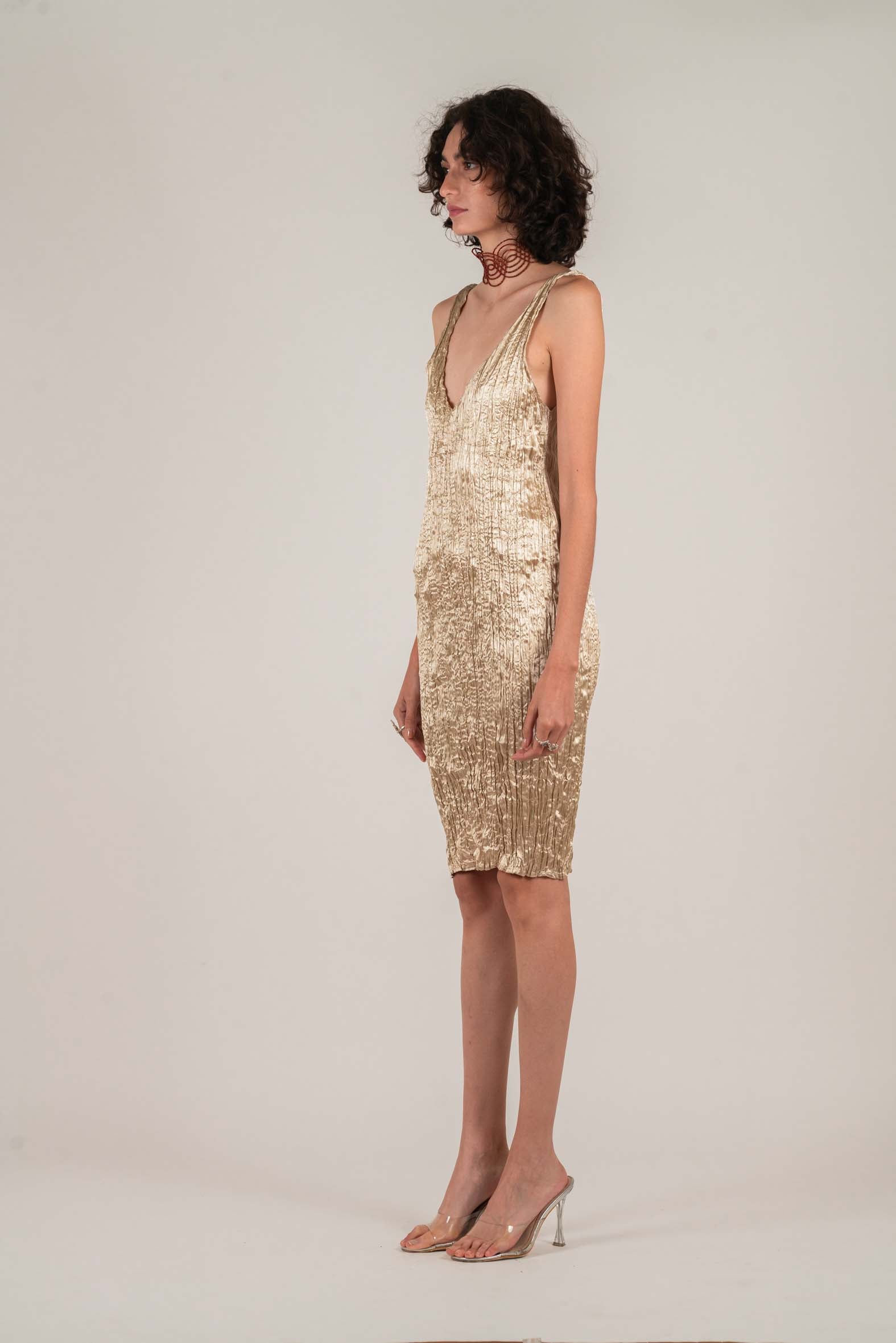 NIN STUDIO FLOATING DRESS BEIGE 2