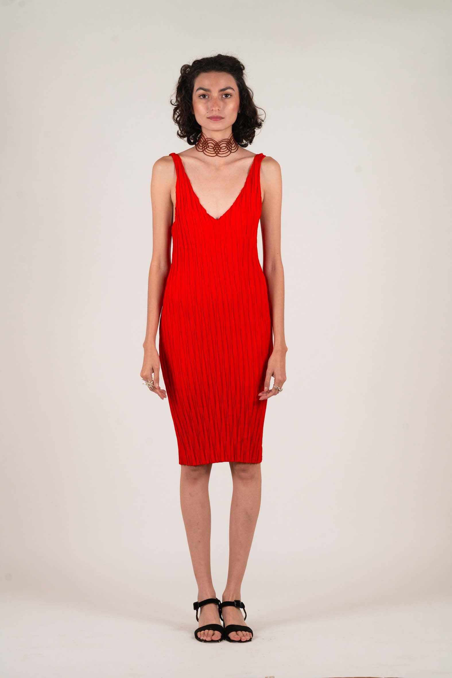 NIN STUDIO FLOATING DRESS RED 1