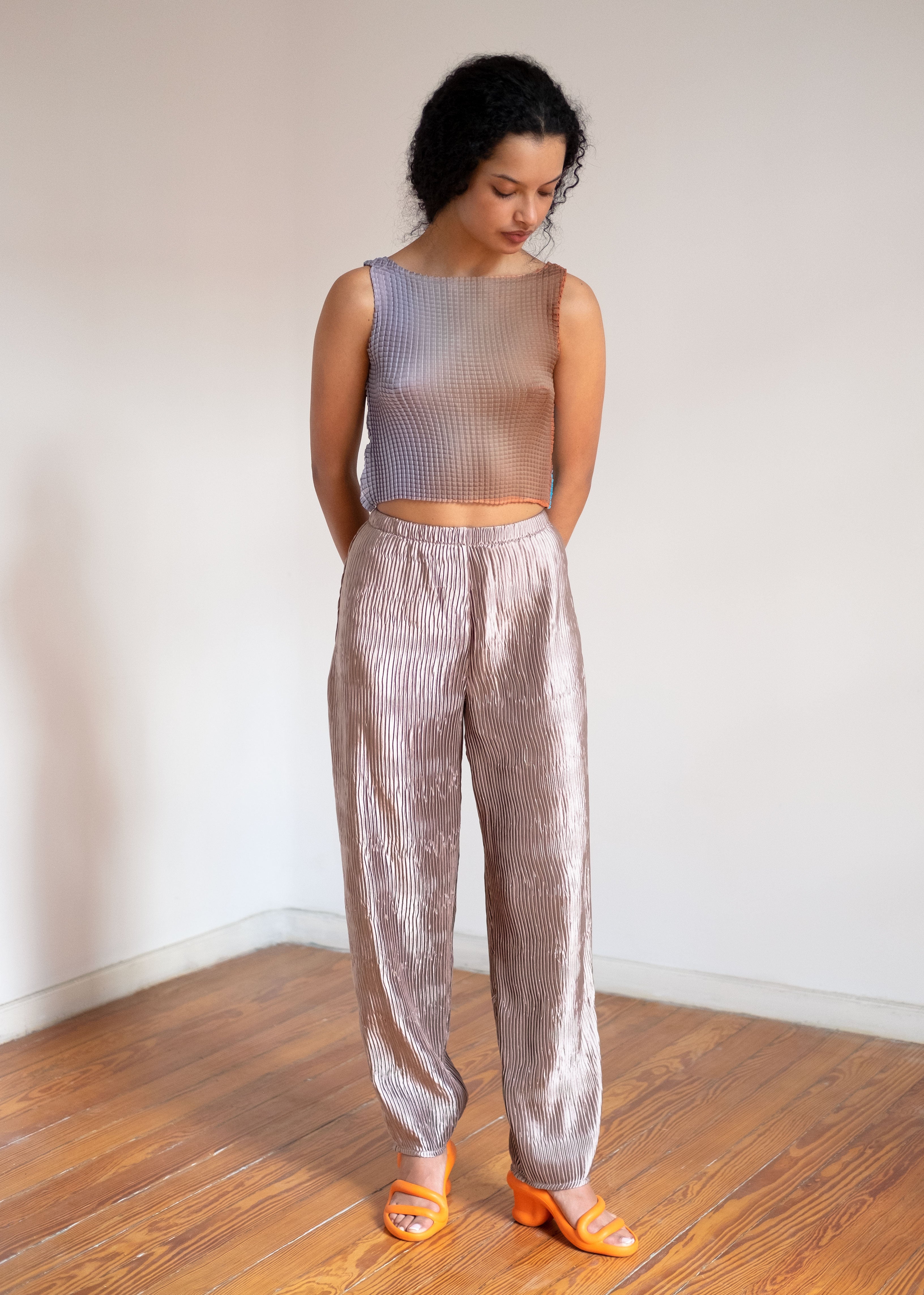 NIN STUDIO OPEN PANT MAUVE SHINE 2 