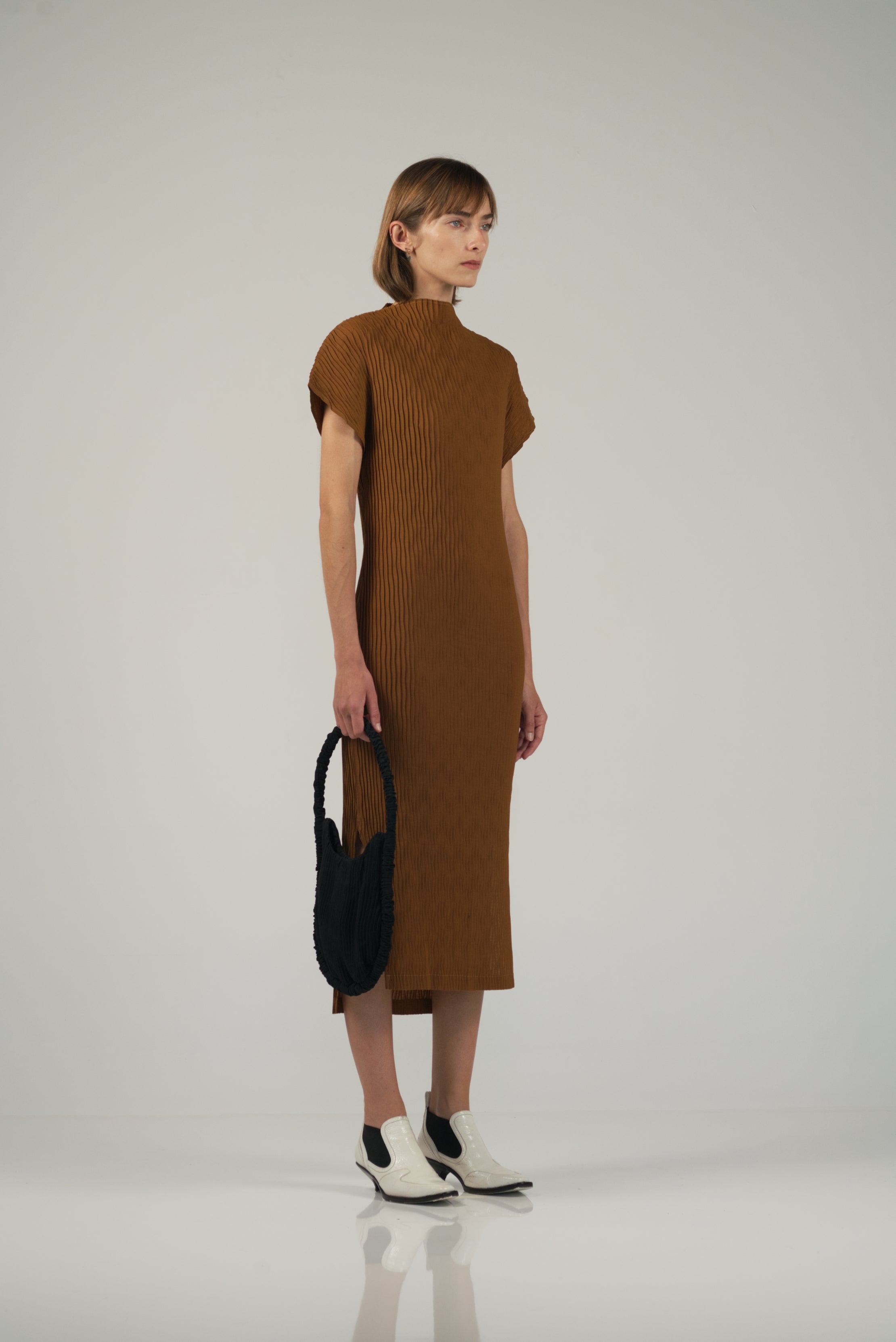 NIN STUDIO ORB DRESS CACAO 1 