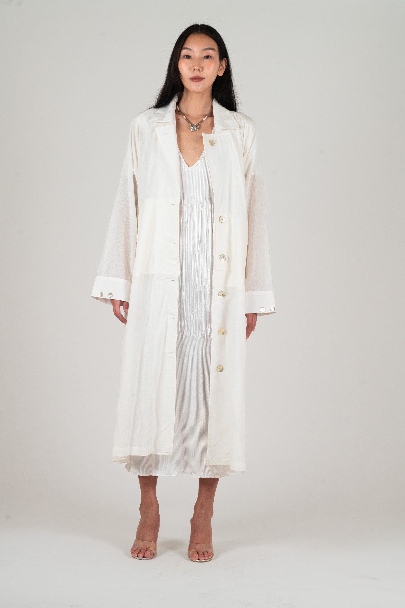 NIN STUDIO PLIER TRENCH FW24 WHITE 1