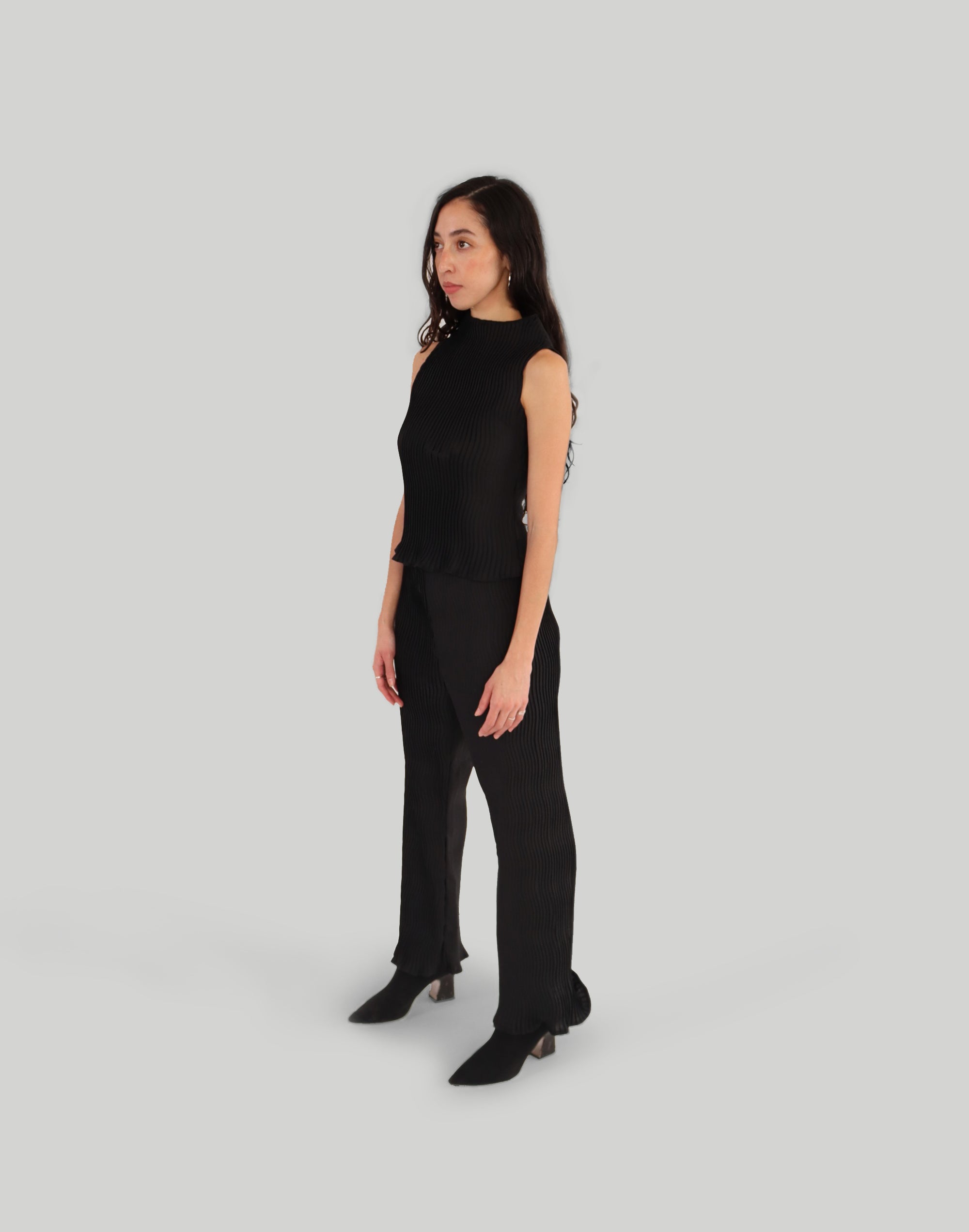 NIN STUDIO SIMPLE PLEAT PANT BLACK 3