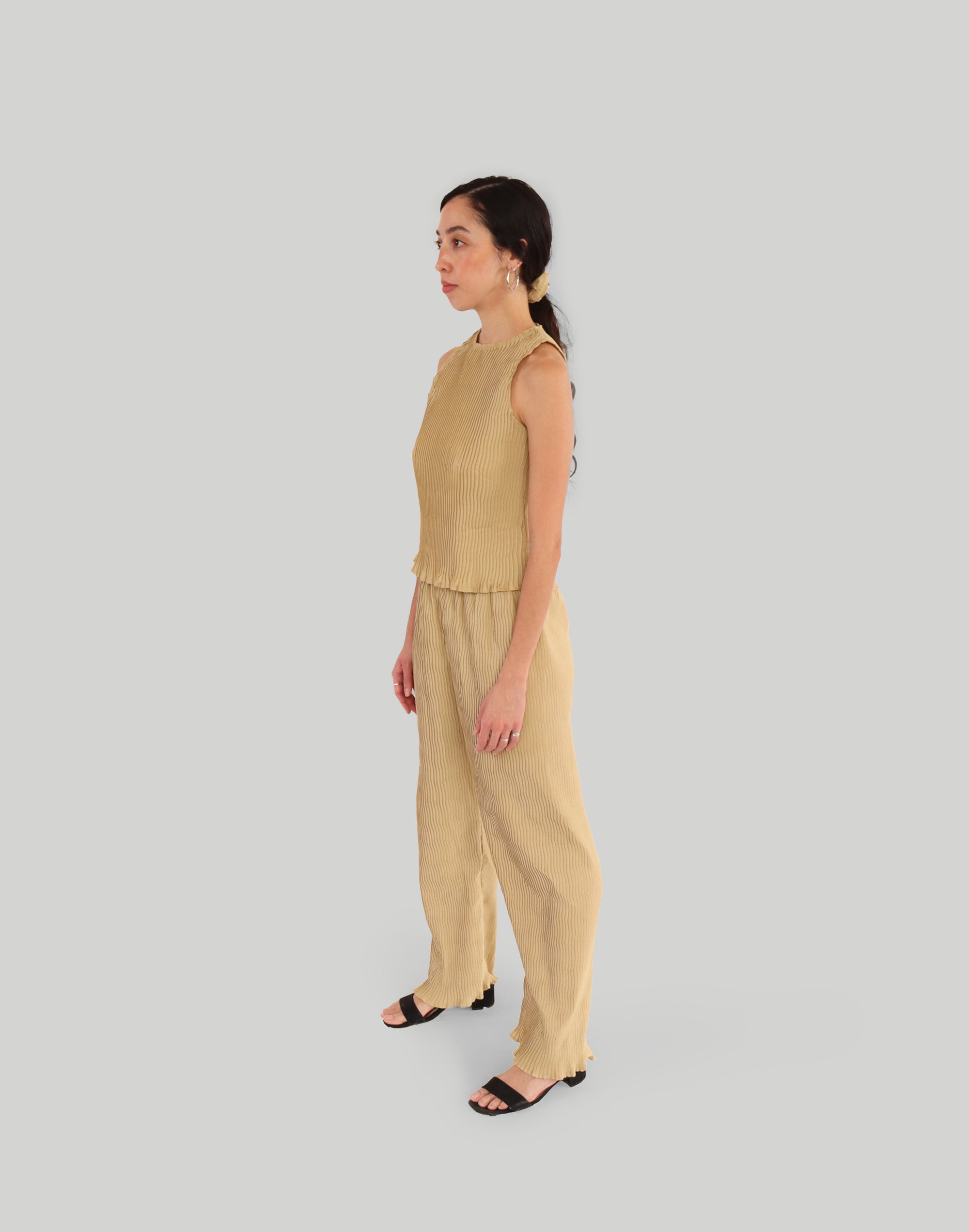 NIN STUDIO SIMPLE PLEAT PANT SAND 4