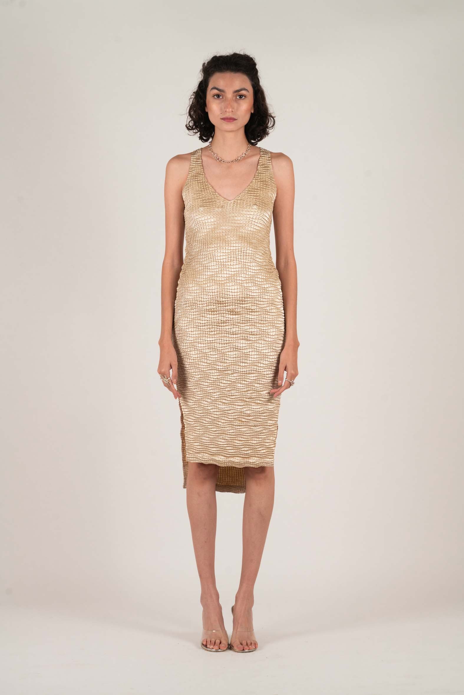 NIN STUDIO SKIN SINGLET DRESS SS24 BEIGE 1