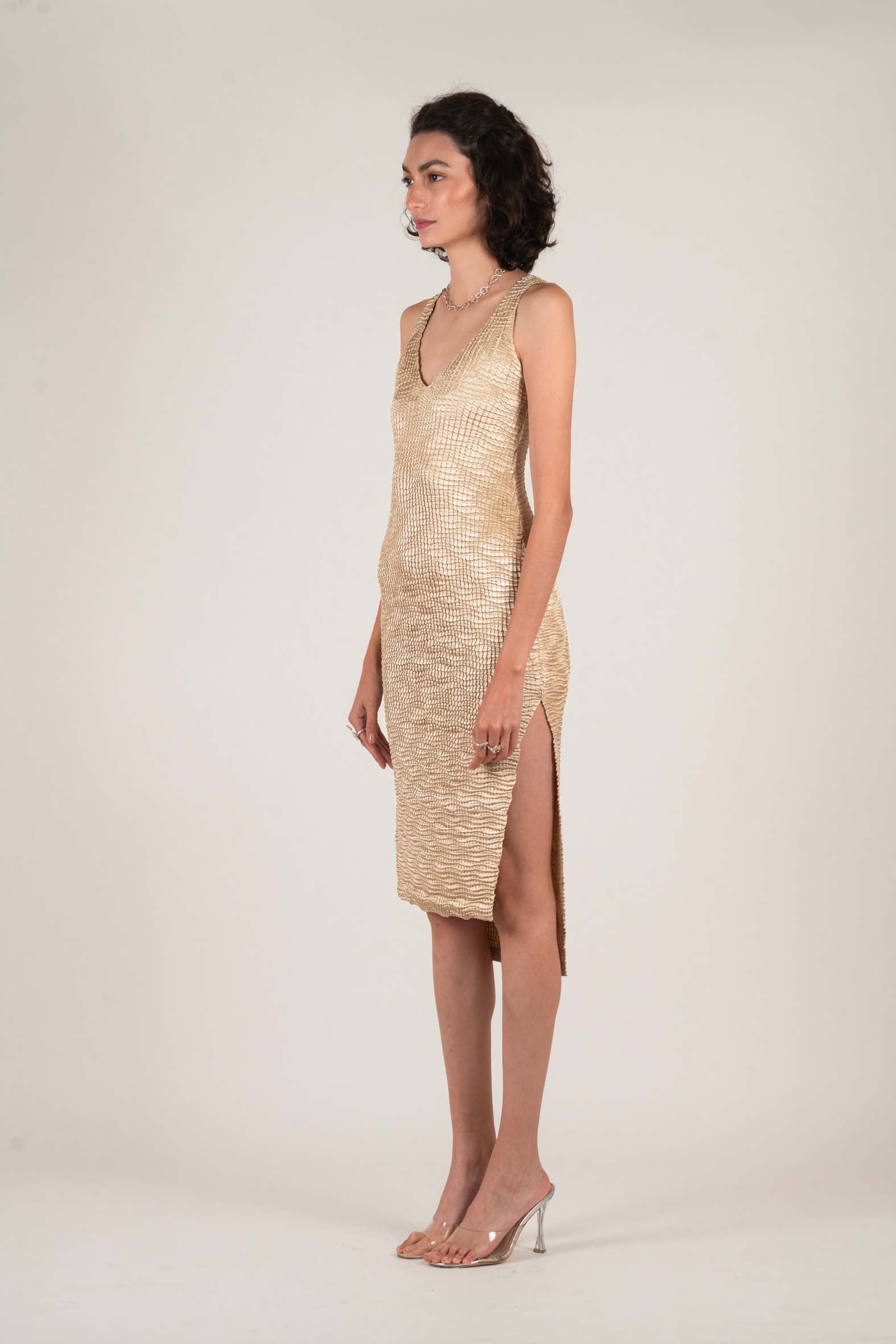 NIN STUDIO SKIN SINGLET DRESS SS24 BEIGE 2