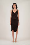 NIN STUDIO SKIN SINGLET DRESS SS24 BROWN 1