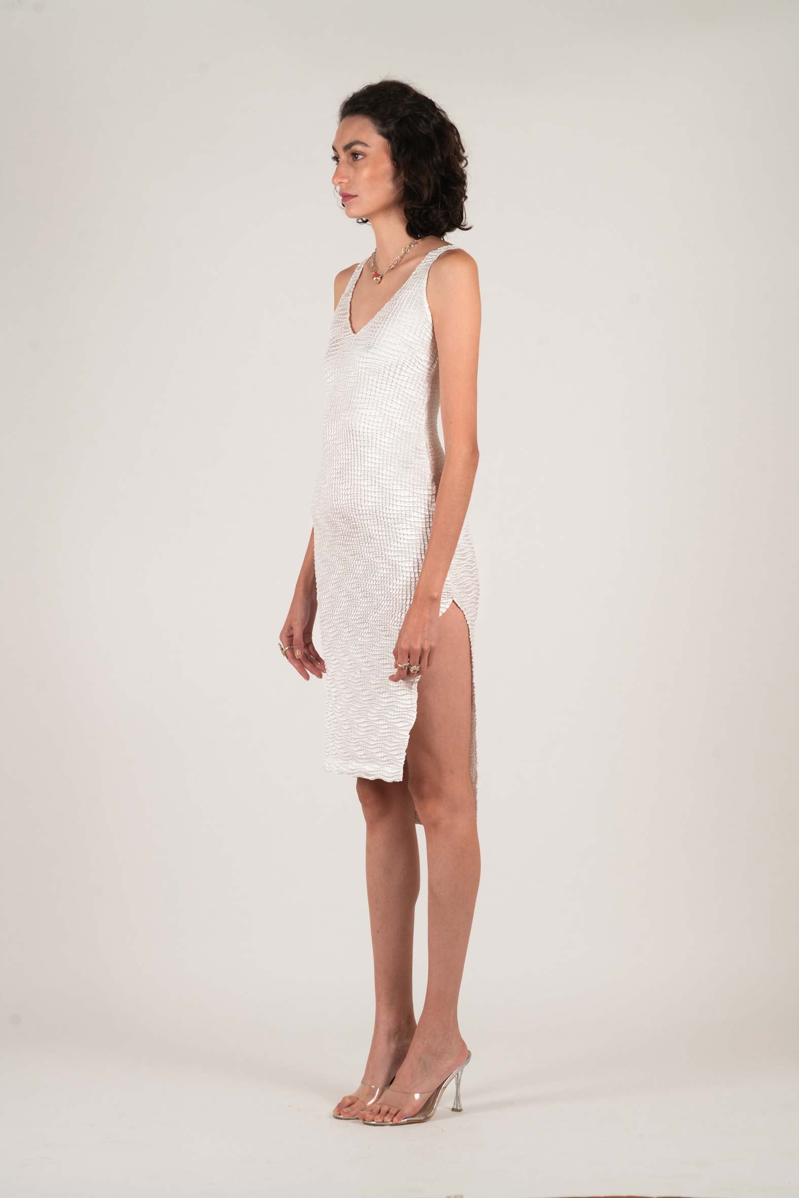 NIN STUDIO SKIN SINGLET DRESS SS24 PEARL 2