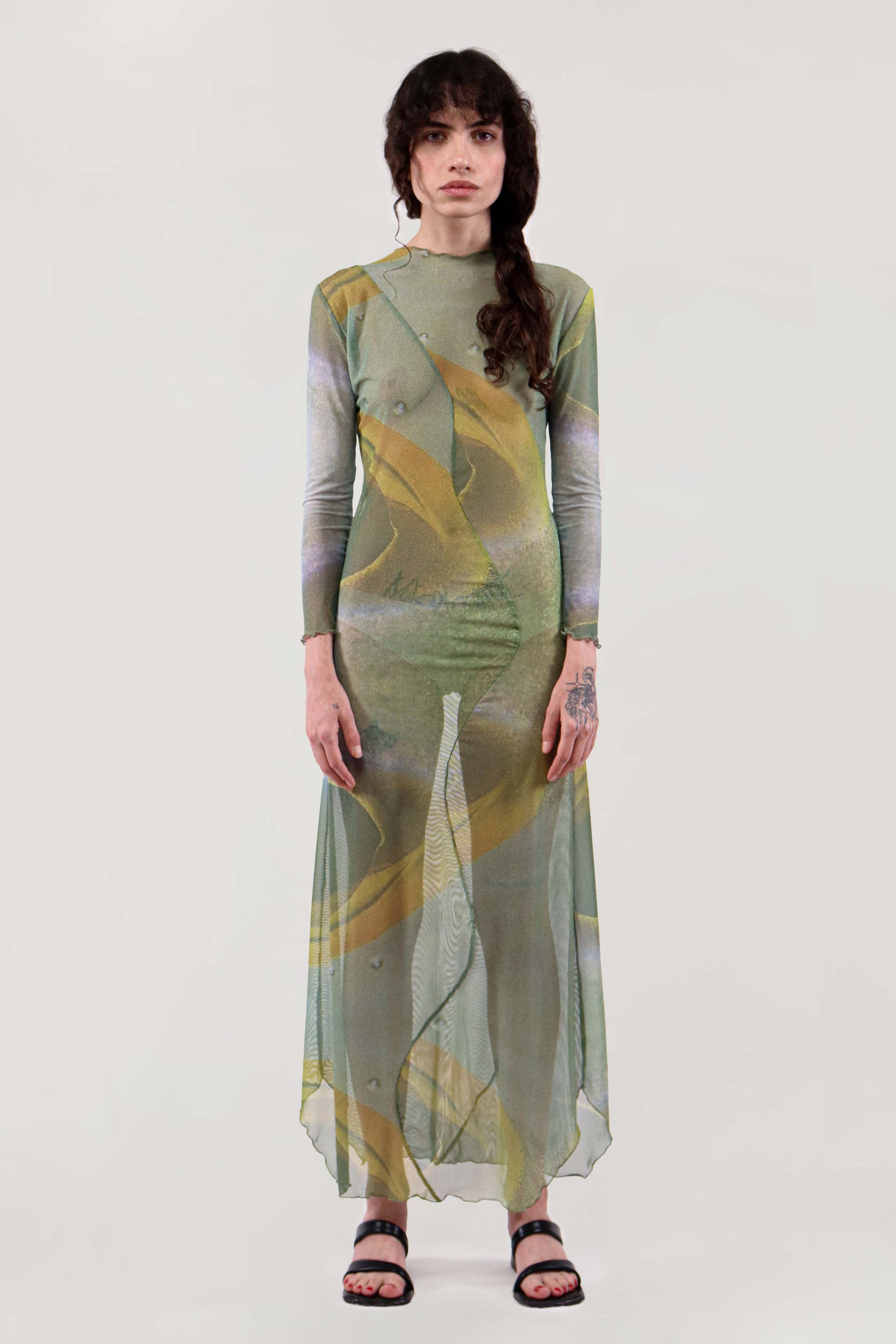 NIN STUDIO SWIRL DRESS NATURE EYE 1