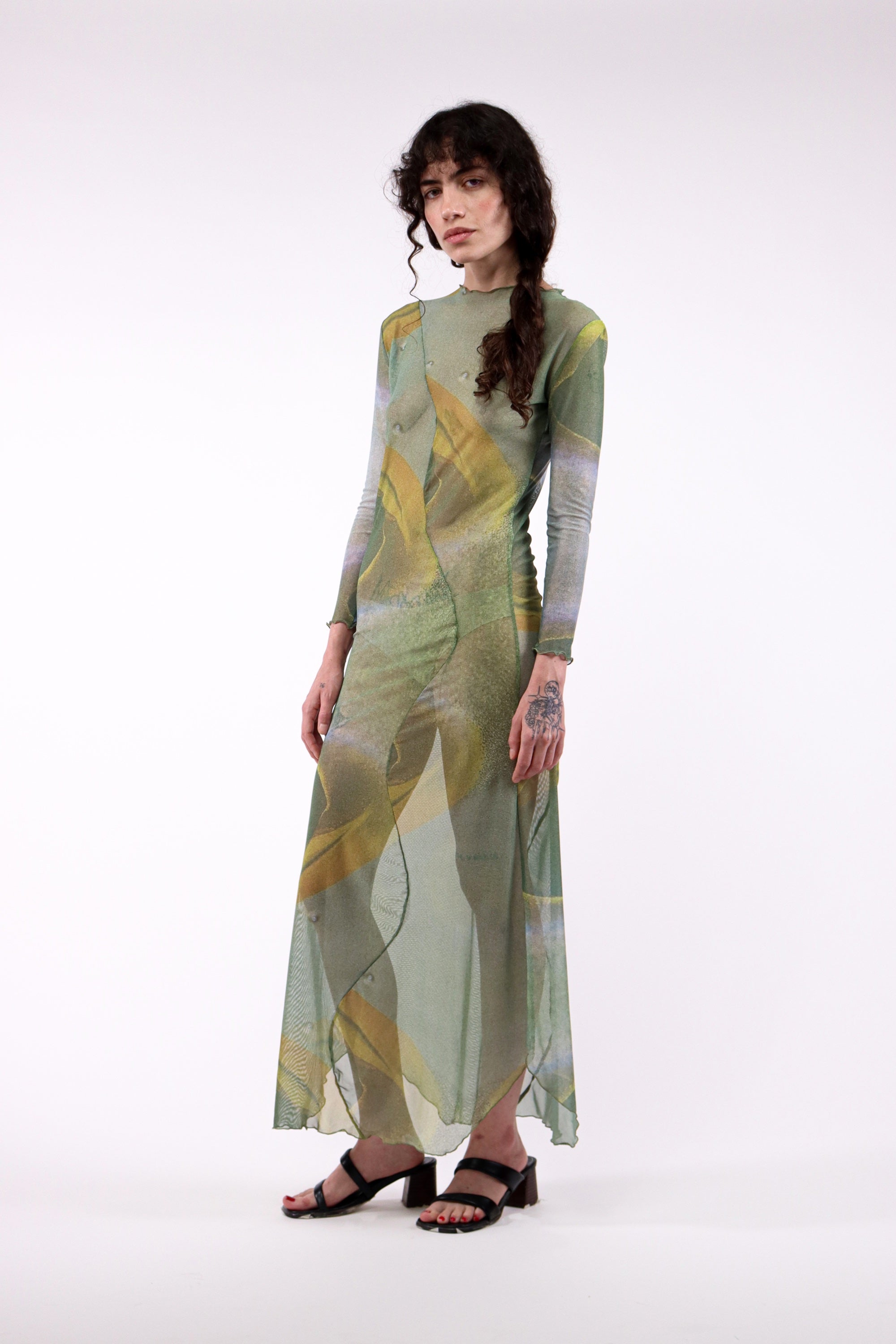 NIN STUDIO SWIRL DRESS NATURE EYE 2