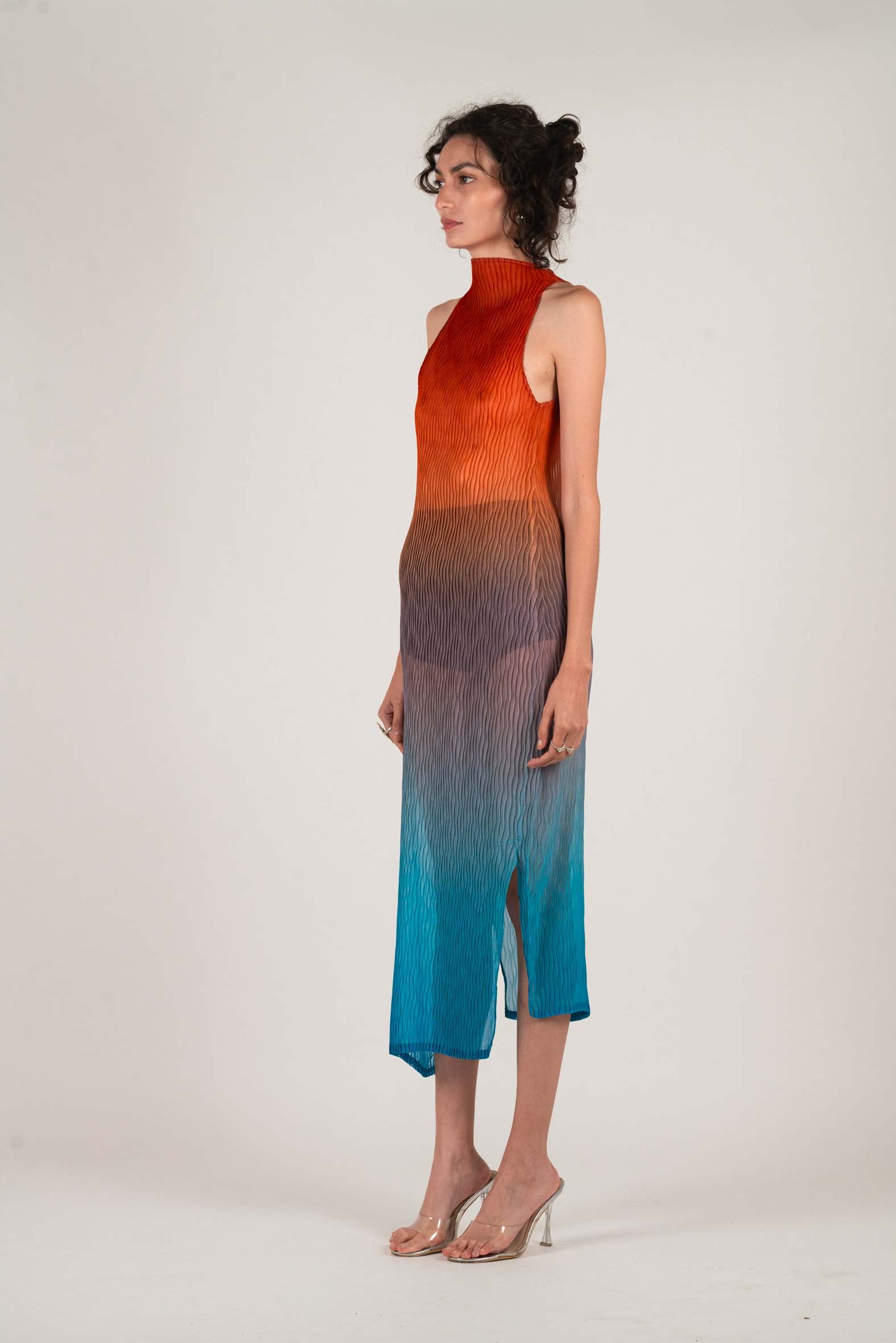 NIN STUDIO WAVE TANK DRESS SS24 GRADIENT SHEER 2 