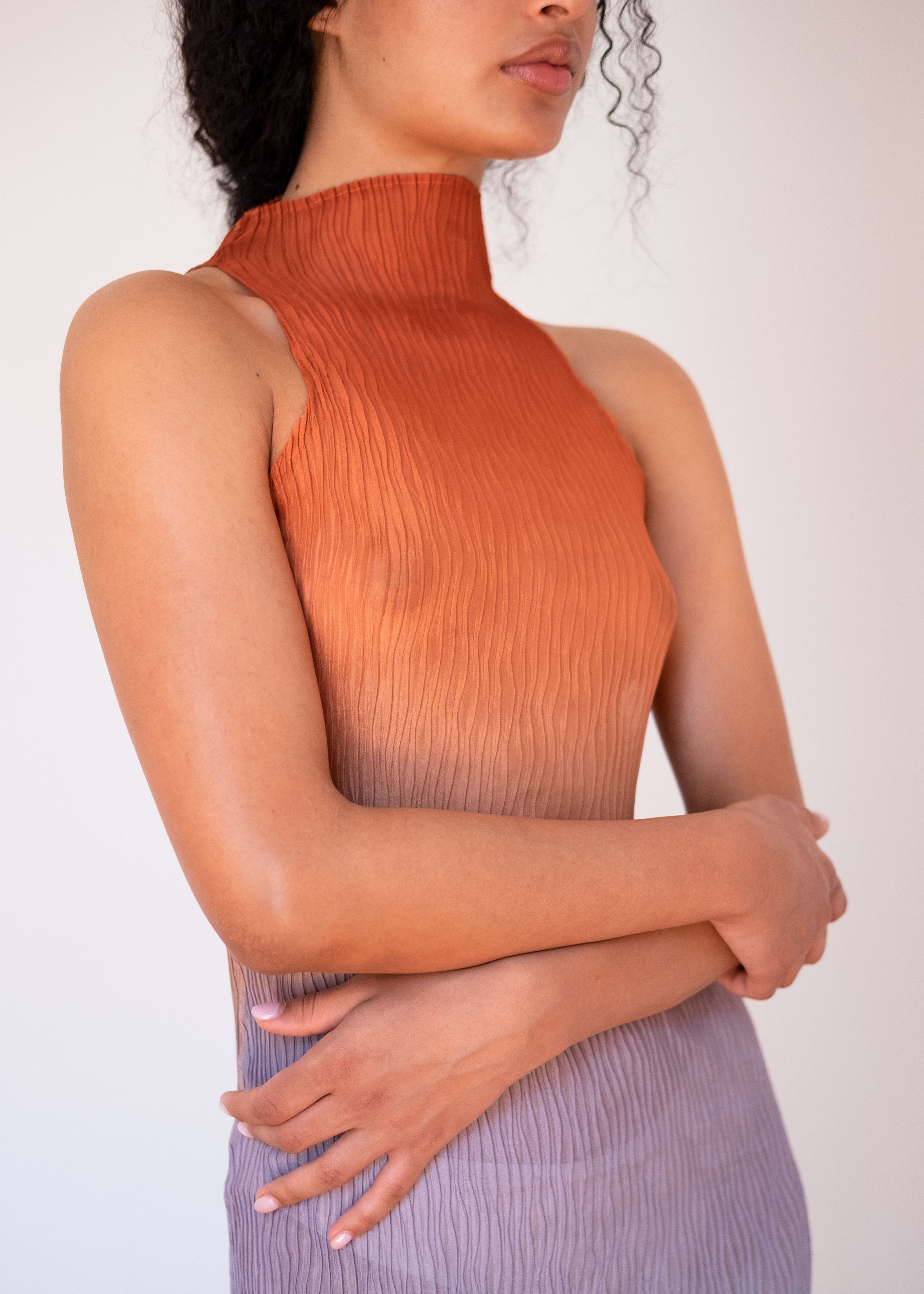NIN STUDIO WAVE TANK DRESS SS24 GRADIENT SHEER 4 