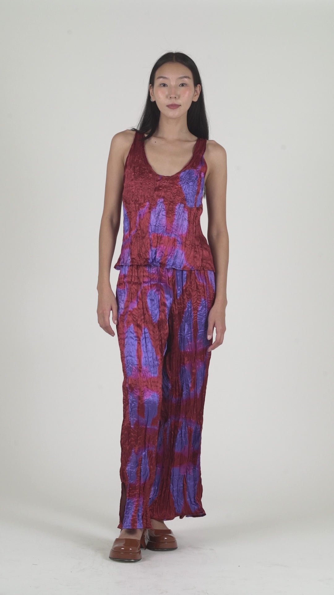 NIN STUDIO CRINKLE PANT SS25 VIOLET LABIA 2