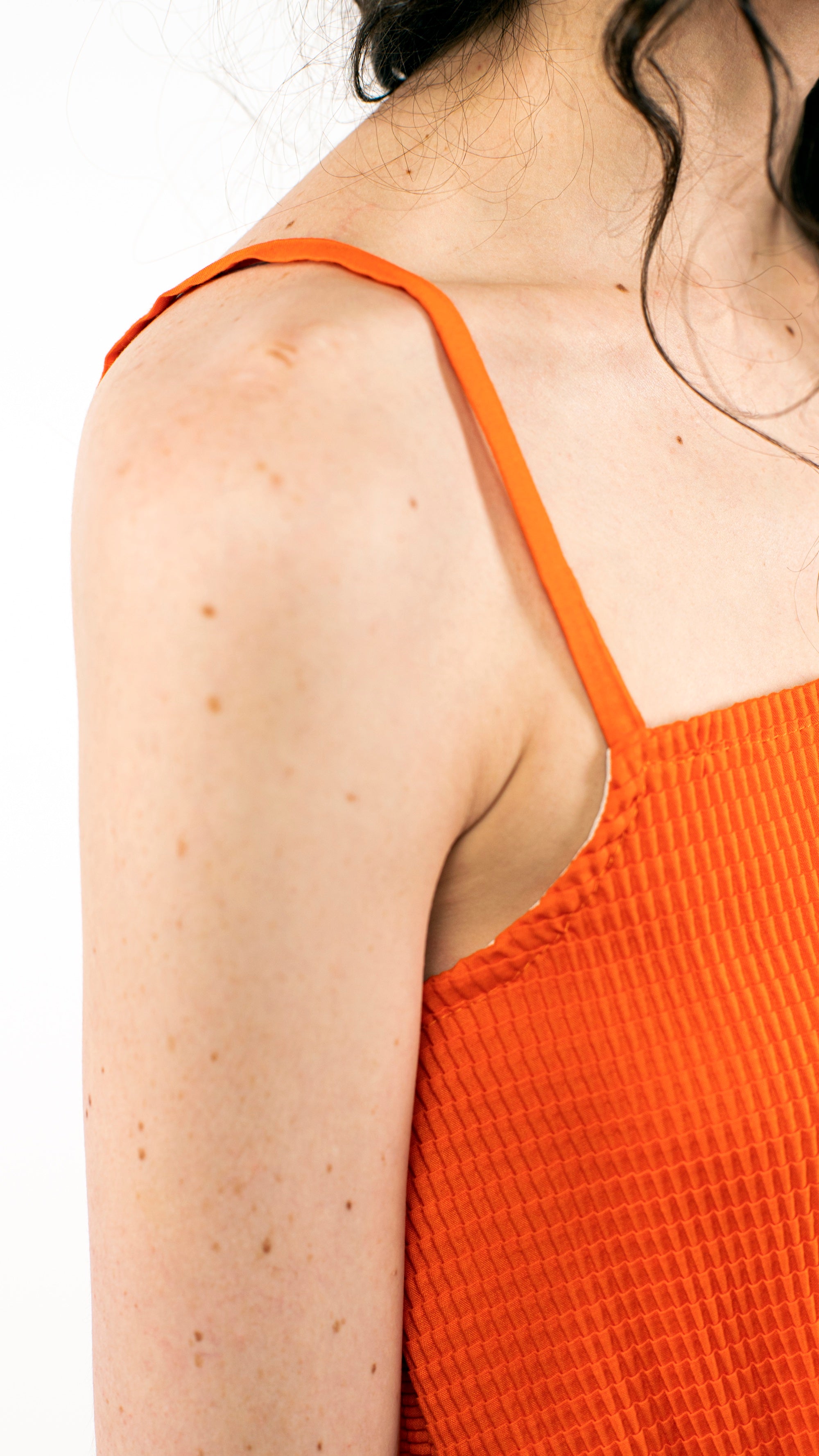 NIN STUDIO PLEAT STRAP SINGLET ORANGE 3