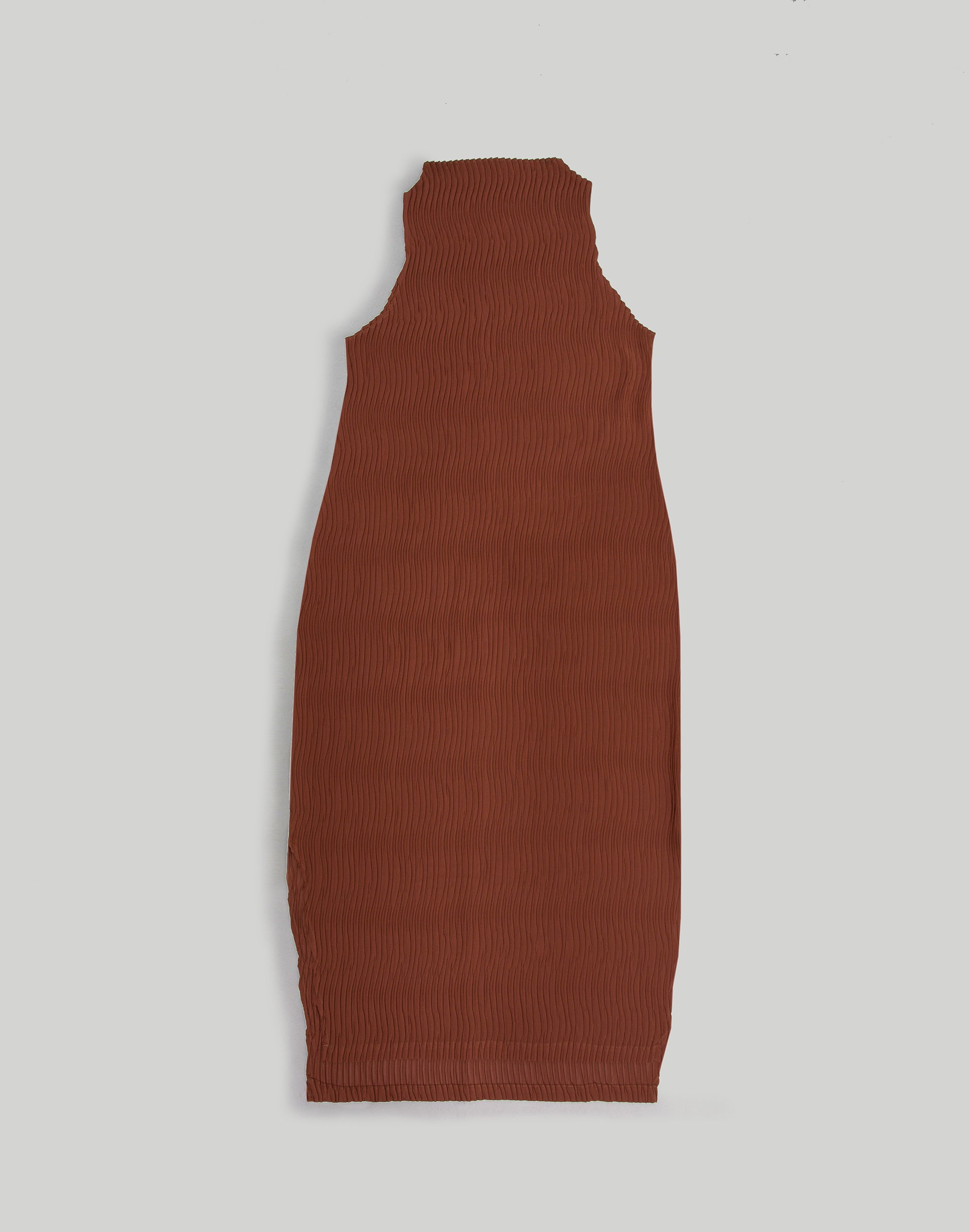 NIN STUDIO WAVE TANK DRESS BROWN FW23 1